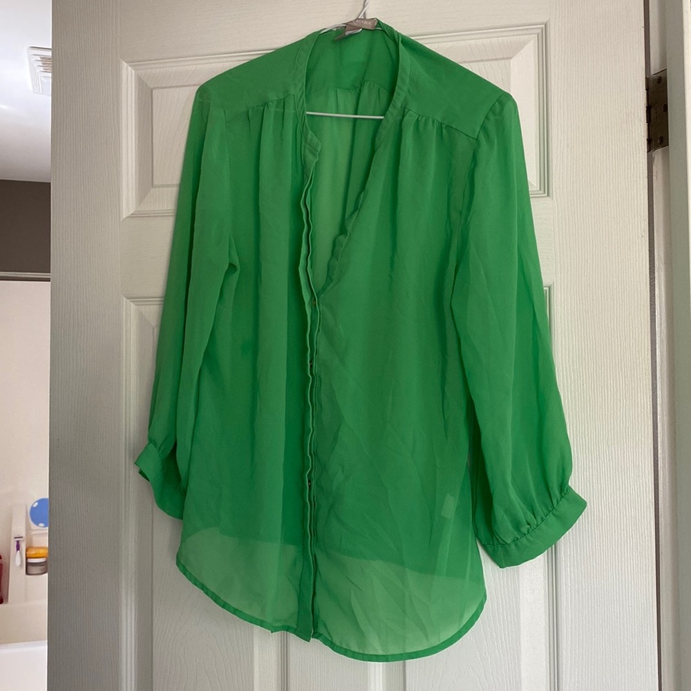 Sheer green blouse